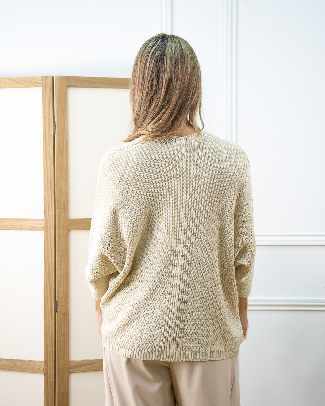 CHAQUETA VIOLETA BEIGE