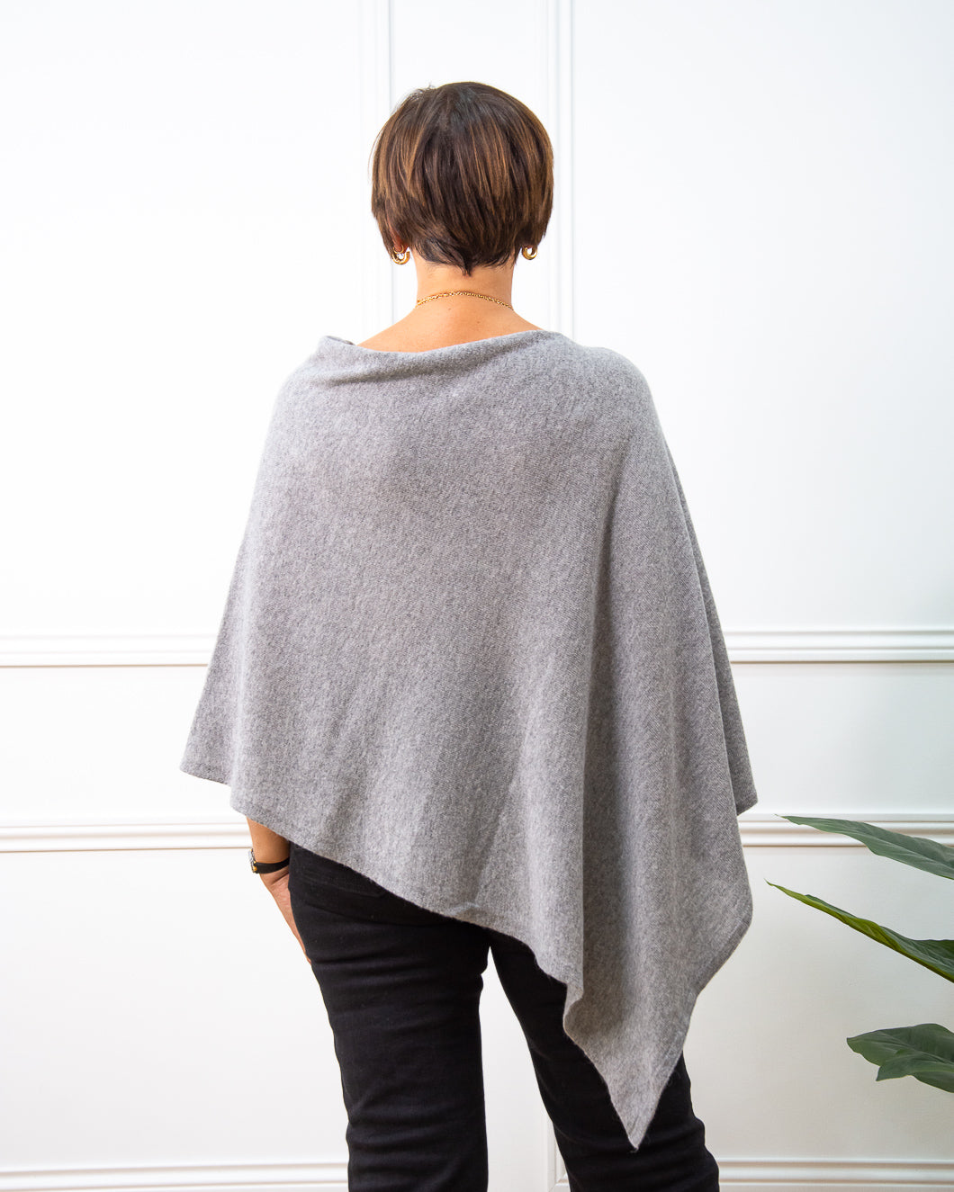 PONCHO WINTER GRIS