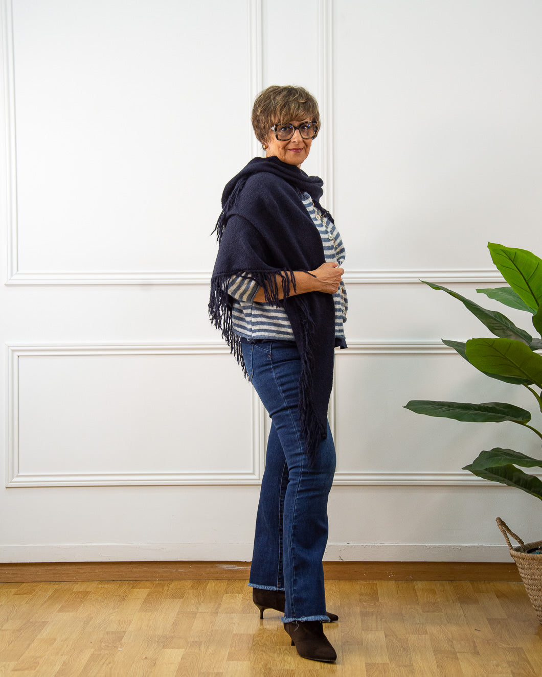 PONCHO FLECOS MARINO