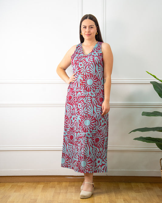 VESTIDO SOL FRESA
