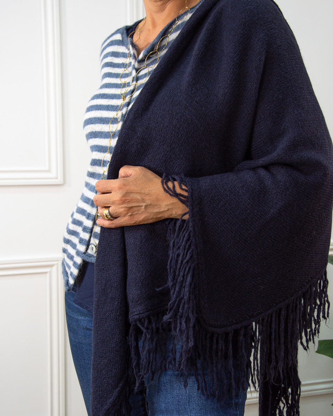 PONCHO FLECOS MARINO
