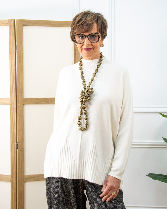 JERSEY PIRÁMIDES BLANCO ROTO