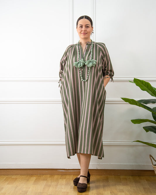 VESTIDO JIMENA VERDE KAKI