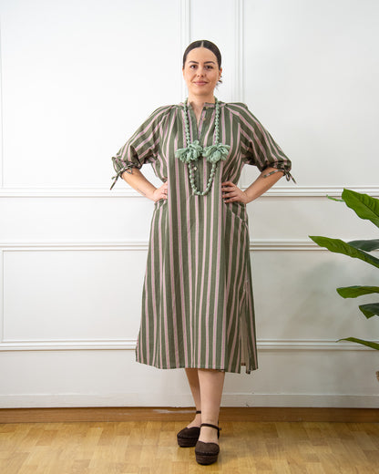 VESTIDO JIMENA VERDE KAKI