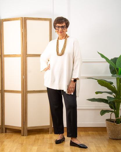 JERSEY BOTONES BLANCO ROTO