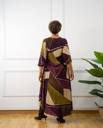 VESTIDO VERTICE BERENJENA
