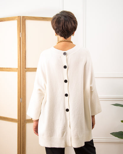 JERSEY BOTONES BLANCO ROTO