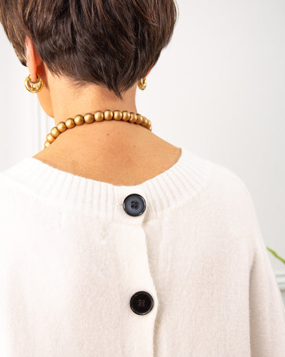 JERSEY BOTONES BLANCO ROTO