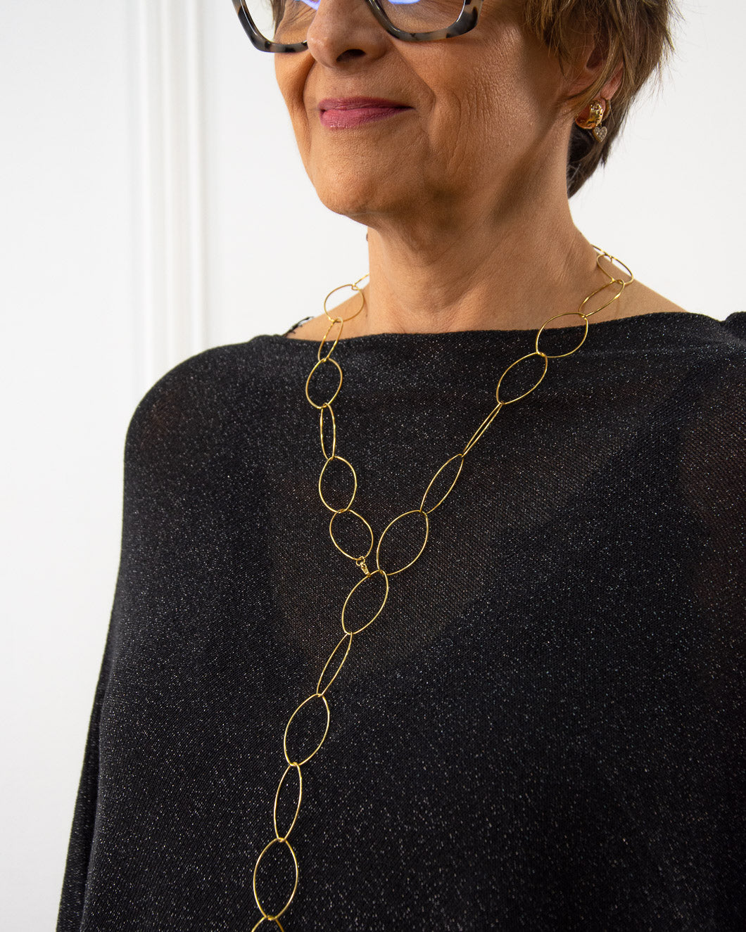 COLLAR AROS DORADO