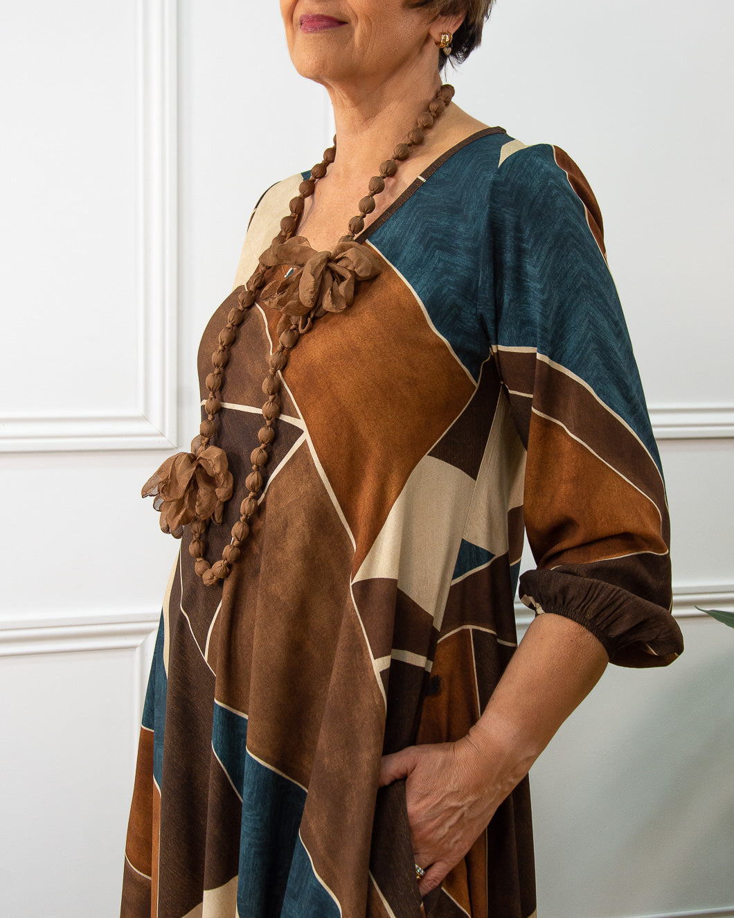 VESTIDO VERTICE MARRÓN