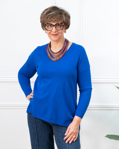 JERSEY BÁSICO CLOE AZUL ELÉCTRICO