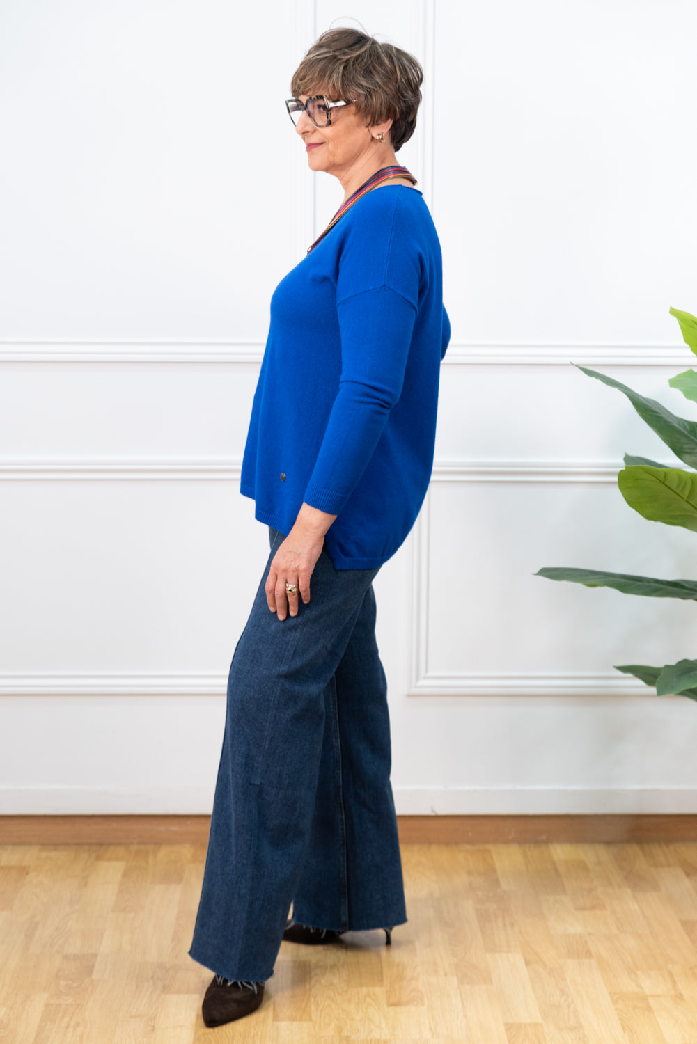 JERSEY BÁSICO CLOE AZUL ELÉCTRICO