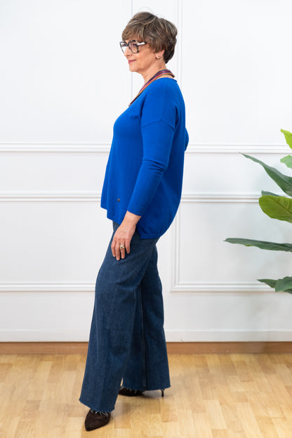 JERSEY BÁSICO CLOE AZUL ELÉCTRICO