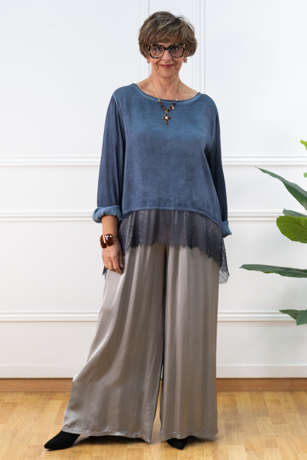 BLUSA GUIPUR AZUL VAQUERO