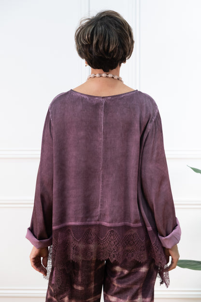 BLUSA GUIPUR BERENJENA