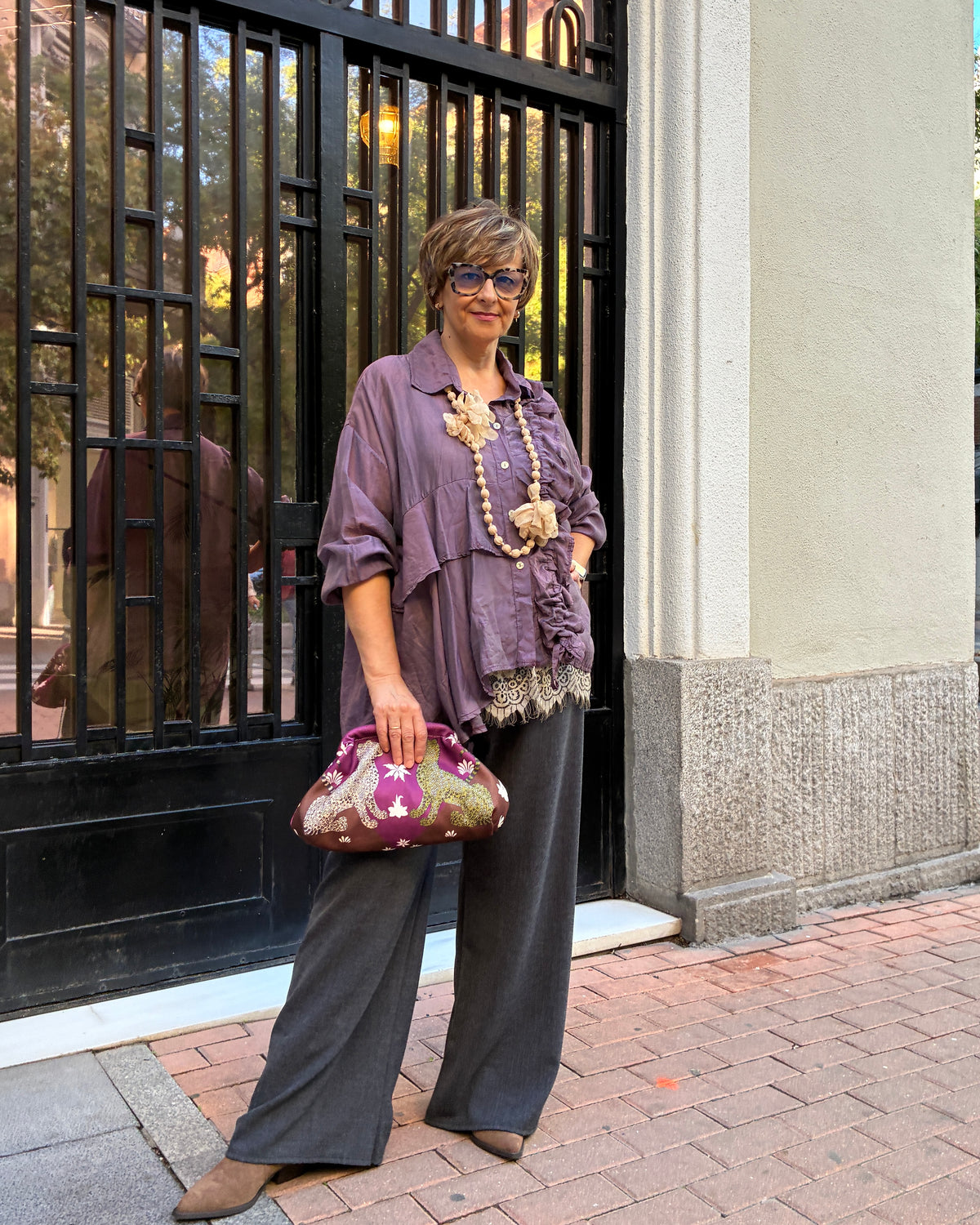 SIENA BLOUSE – AUBERGINE