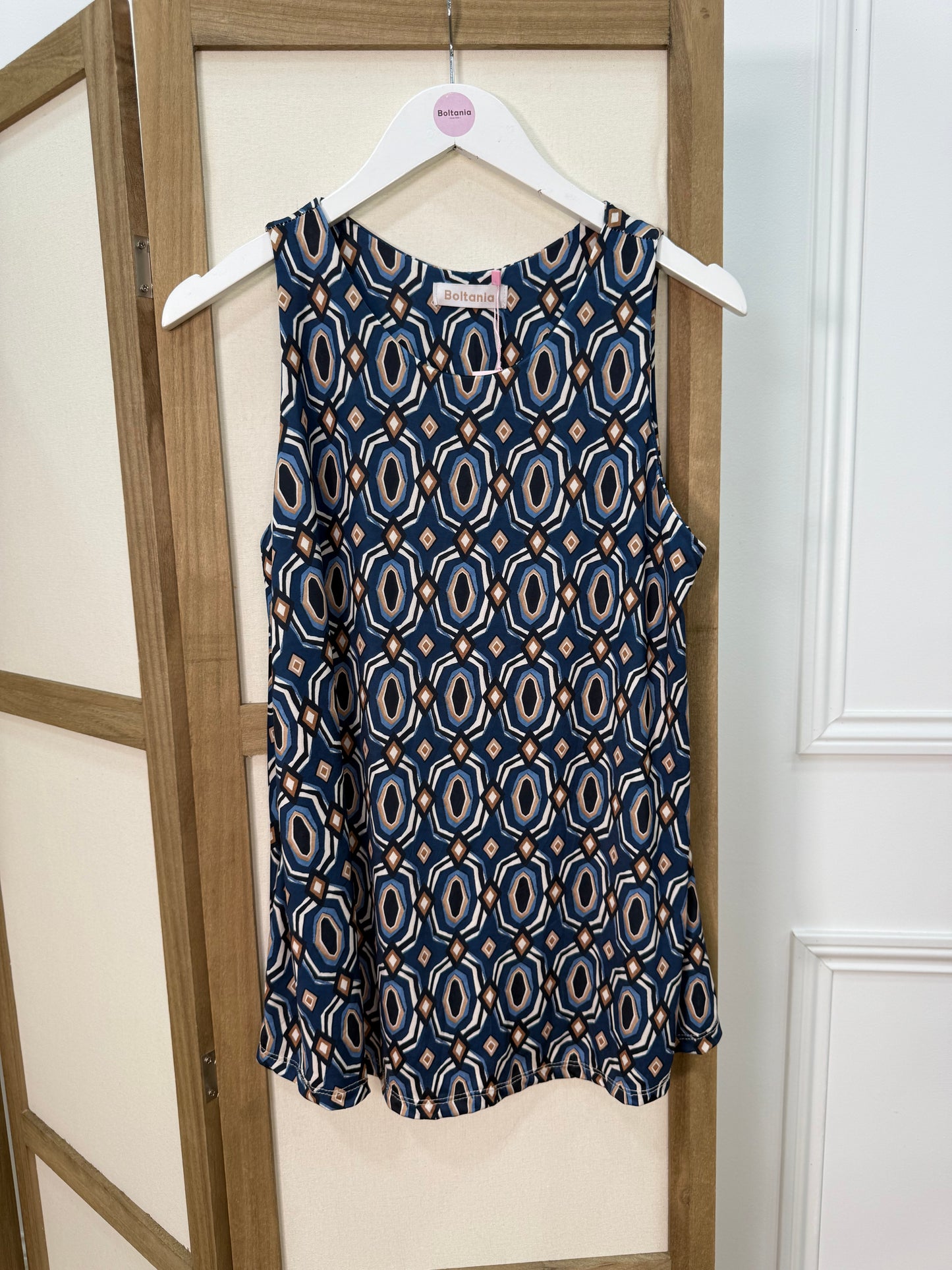 BLUSA ROMBITOS AZUL